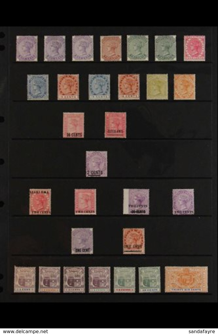 1883-1902 CA WATERMARK MINT COLLECTION Presented On A Pair Of Stock Pages & Includes The 1883-94 CA Wmk Set Of All Value - Maurice (...-1967)