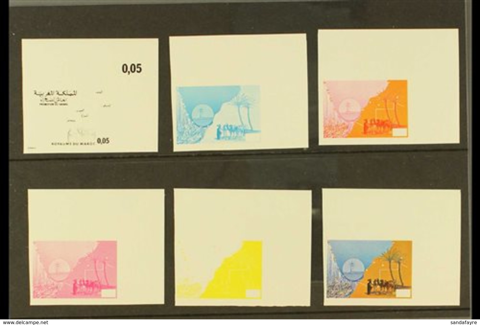 1978 PROMOTION OF THE SAHARA A Set Of Six IMPERF PROGRESSIVE PROOFS For An Unissued 0.05d Value - The Design Adopted For - Autres & Non Classés