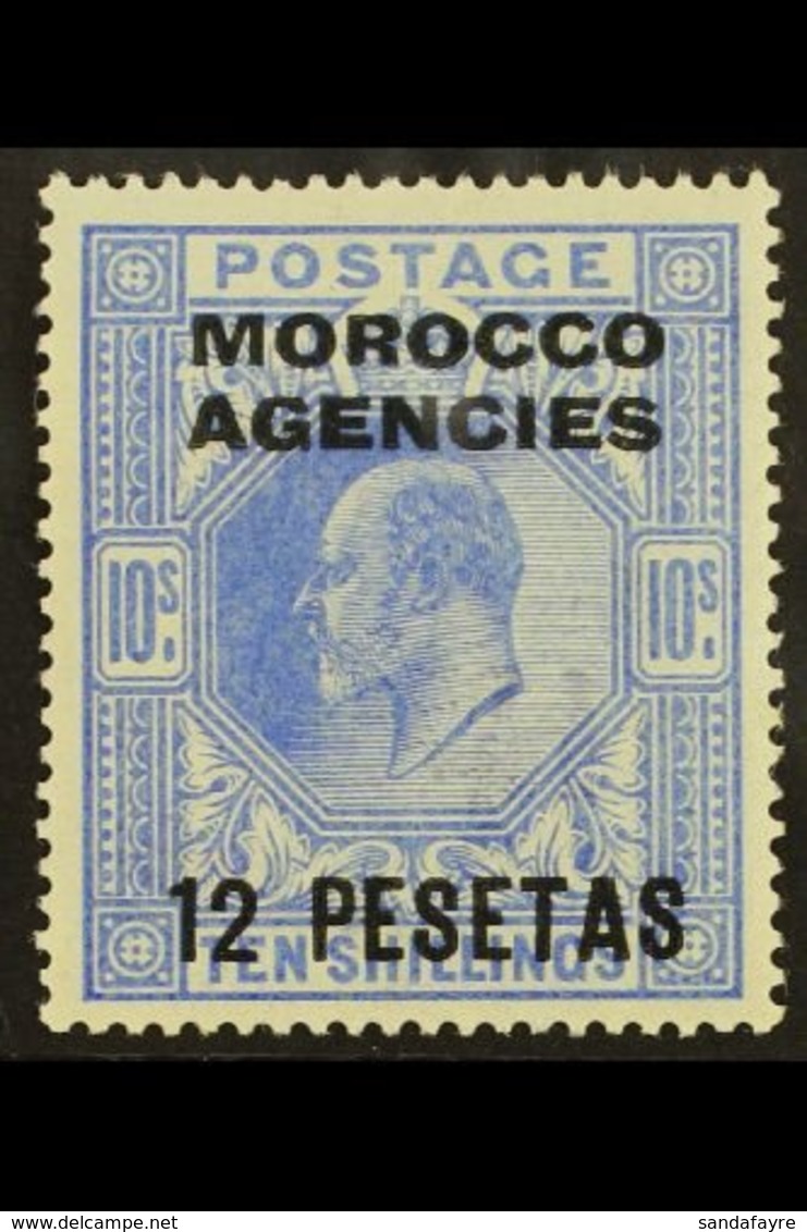 SPANISH 1907-12 12p On 10s Ultramarine, SG 123, Very Fine Mint For More Images, Please Visit Http://www.sandafayre.com/i - Otros & Sin Clasificación