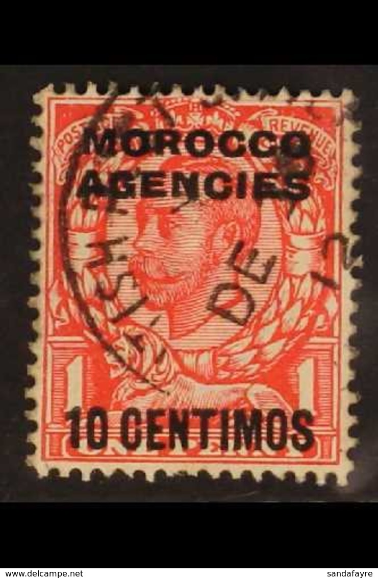 SPANISH CURRENCY 1912 10c On 1d Scarlet, NO CROSS ON CROWN, SG 127a, Very Fine Used, BPA Certificate Accompanies. For Mo - Autres & Non Classés