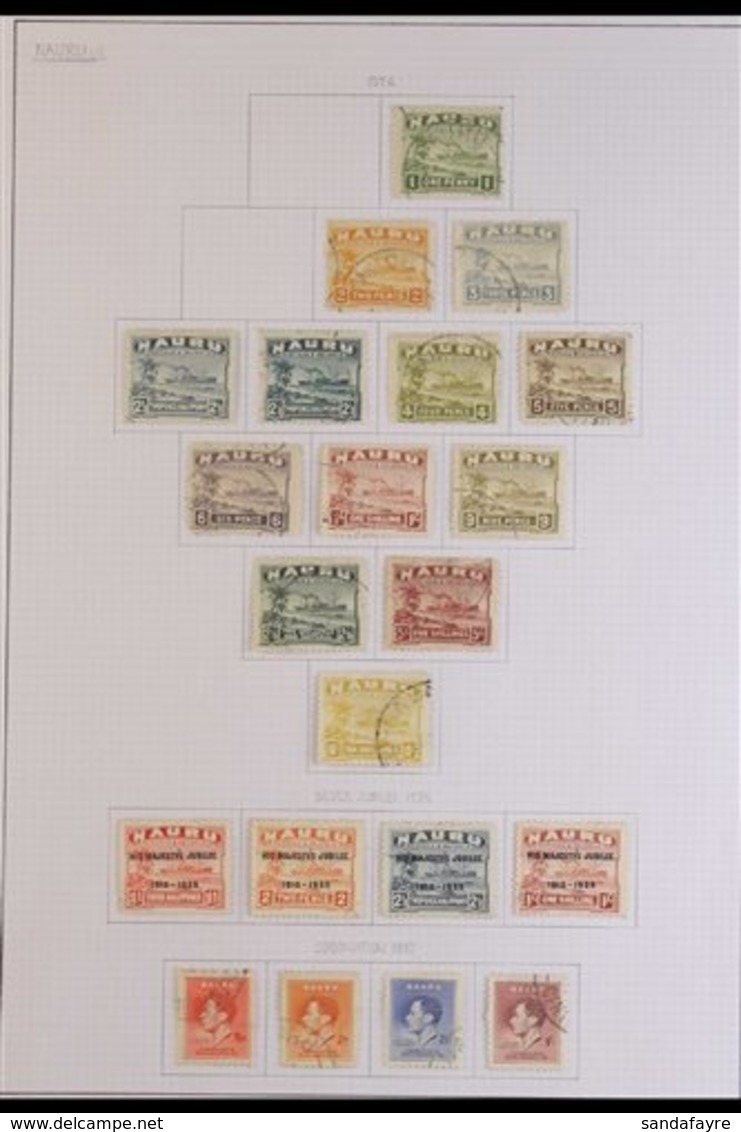 1924-66 USED COLLECTION Presented On Album Pages That Includes 1924-48 "Freighter" Range With Most Values (inc Set From  - Nauru