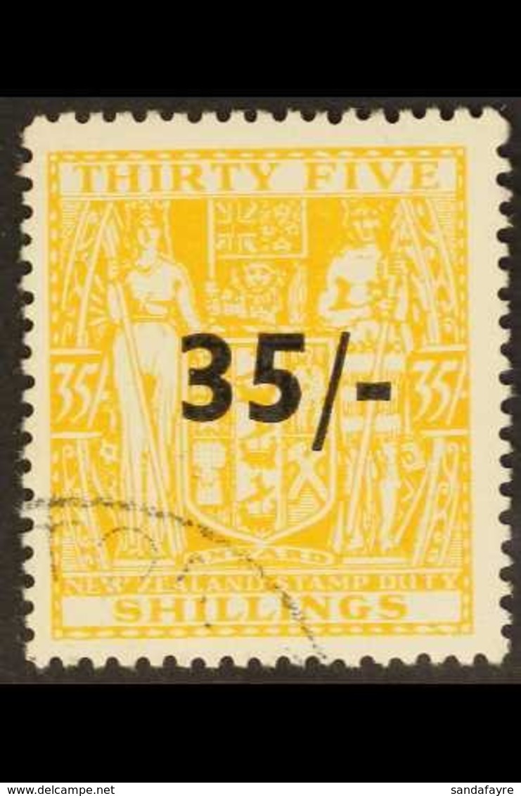 POSTAL FISCAL 1939 "35/-" On 35s Orange-yellow Surcharge, SG F186, Superb Cds Used, Very Fresh & Scarce. For More Images - Otros & Sin Clasificación