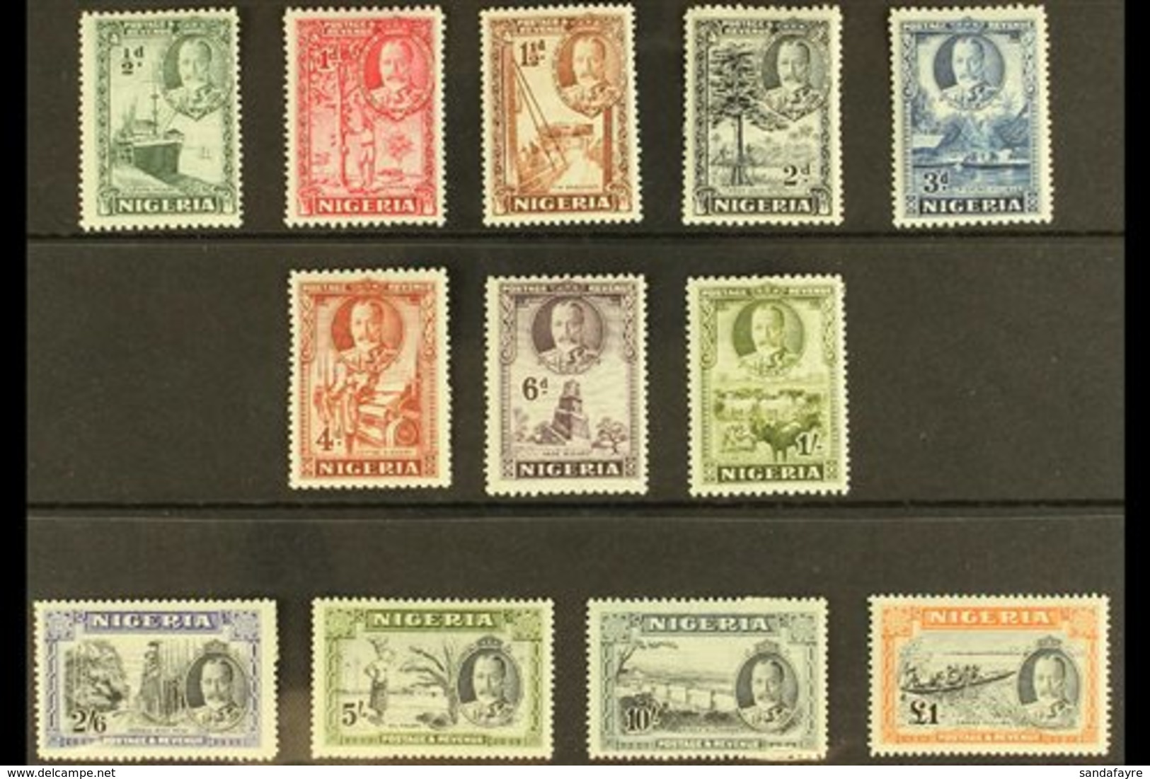 1936 King George V Pictorial Definitives Complete Set, SG 34/45, Very Fine Mint, The 2s6d, 5s, And 10s Are Never Hinged. - Nigeria (...-1960)