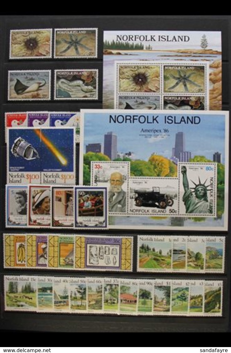 1980-2007 HIGHLY COMPLETE NHM COLLECTION. A Beautiful Collection With Over A Hundred Complete Commemorative & Definitive - Isla Norfolk