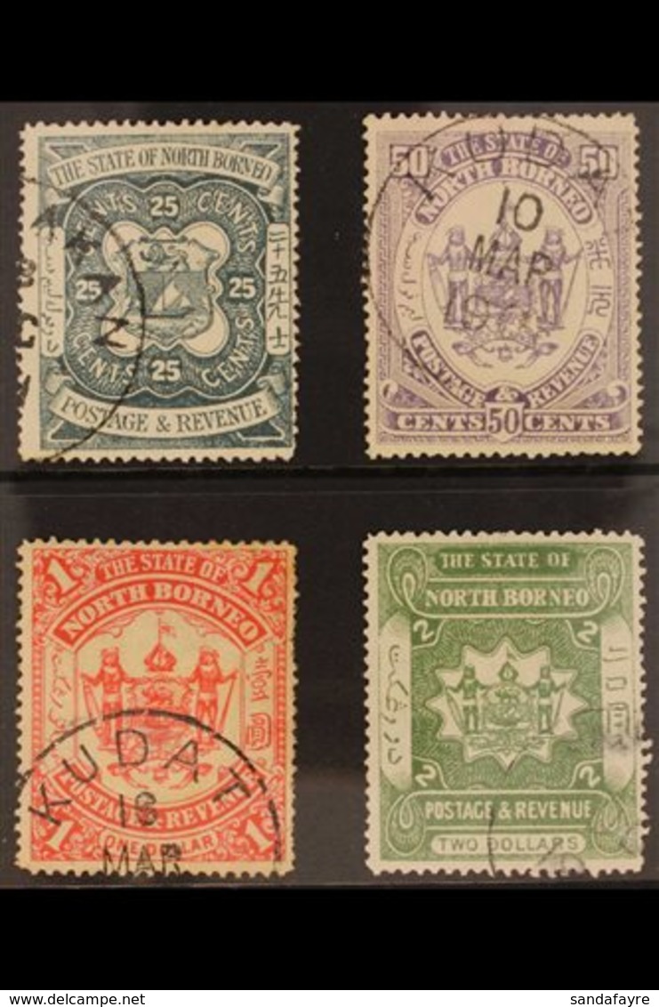 1894 HIGH VALUES. A Cds Used Set To $2 Dull Green, SG 81/84, $1 & $2 With Small Faults. Good Used (4 Stamps) For More Im - Borneo Septentrional (...-1963)