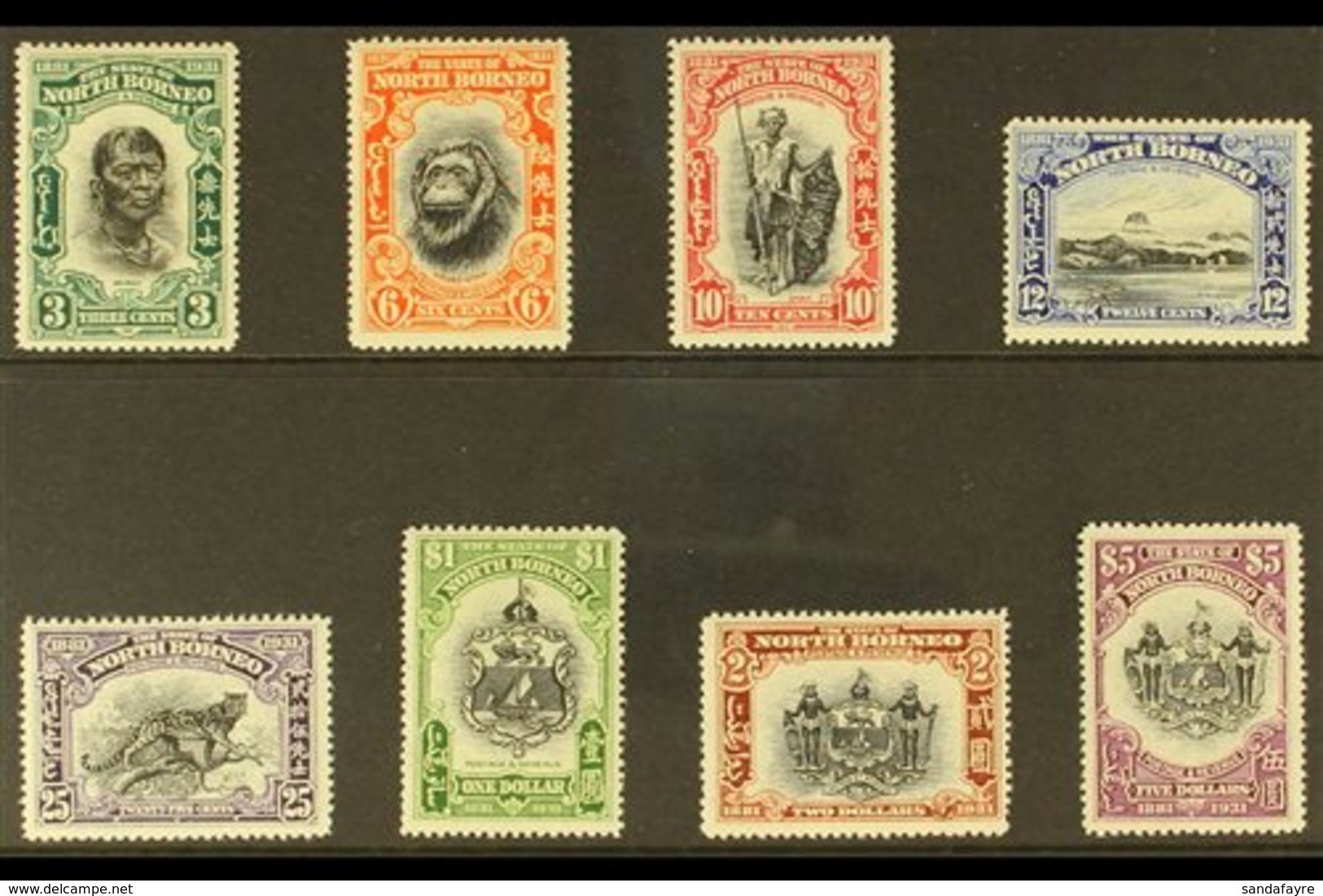1931 50th Anniversary Of The North Borneo Company Complete Set, SG 295/302, Very Fine Mint (8 Stamps) For More Images, P - Borneo Septentrional (...-1963)