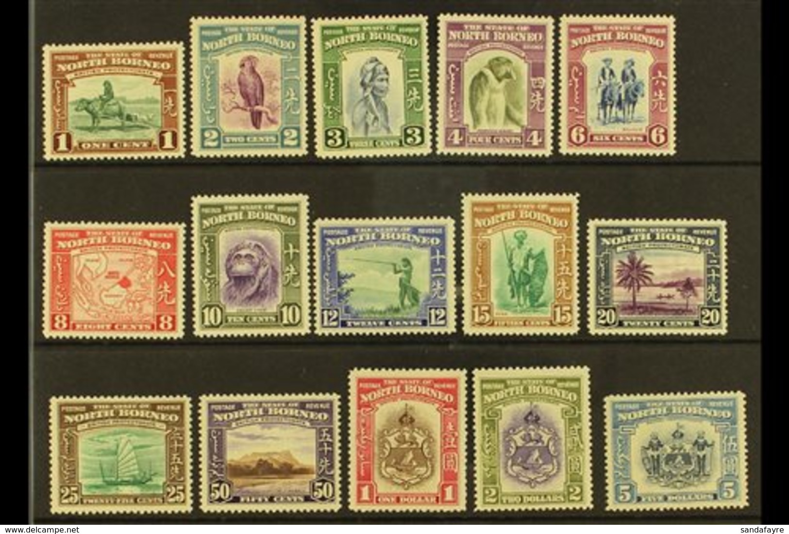 1939 Pictorials Complete Set, SG 303/17, Very Fine Mint, Lovely Fresh Colours, Attractive. (15 Stamps) For More Images,  - North Borneo (...-1963)