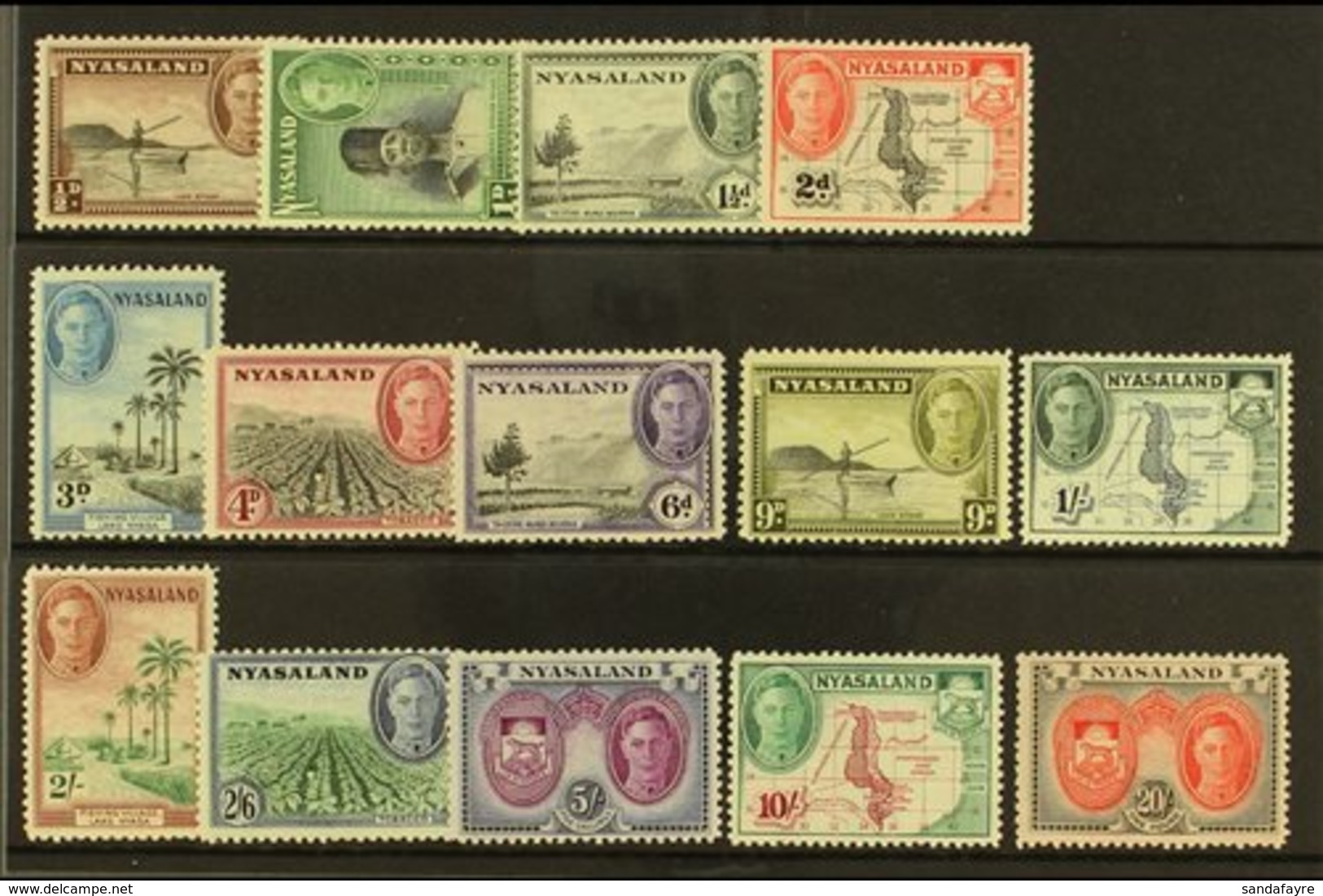 1945 Pictorial Definitive Set, SG 144/57, Never Hinged Mint (14 Stamps) For More Images, Please Visit Http://www.sandafa - Nyassaland (1907-1953)