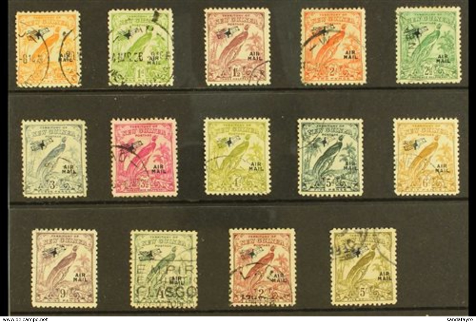 1932-34 AIR Set To 5s, SG 190/201, Good To Fine Used. (14 Stamps) For More Images, Please Visit Http://www.sandafayre.co - Papua New Guinea