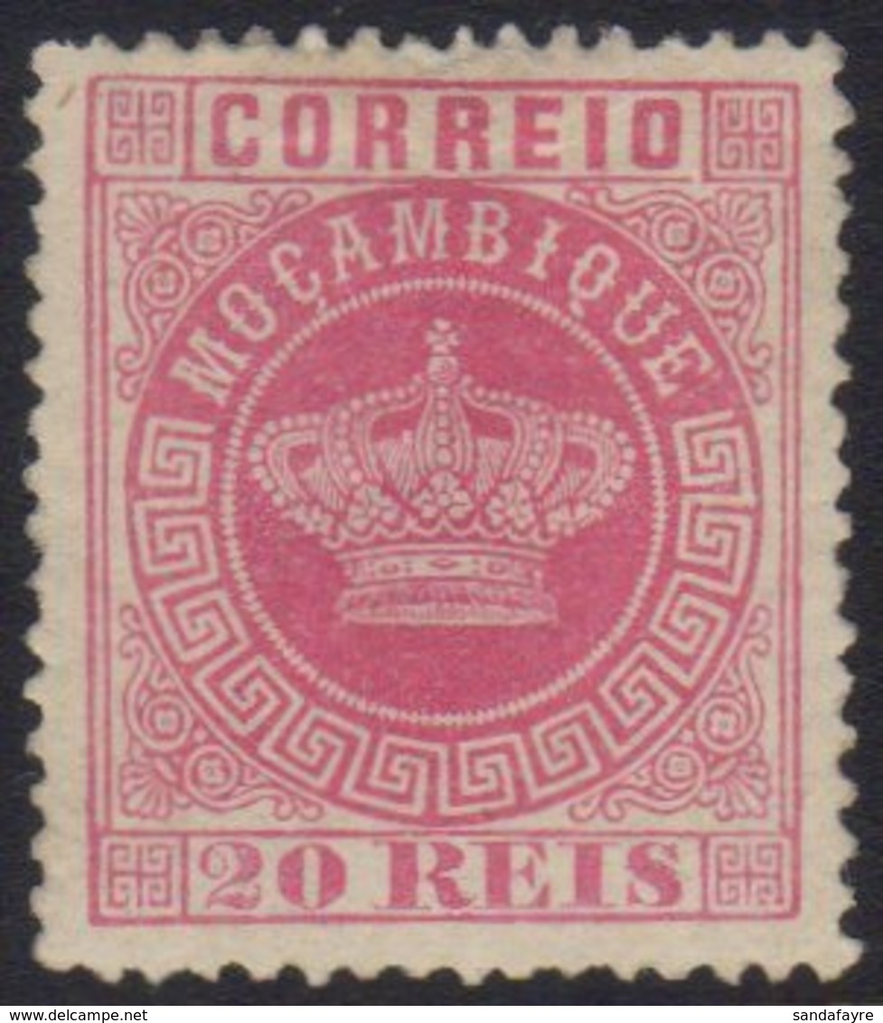 MOZAMBIQUE 1885 20r Rose, Perf 13½,  Afinsa 11, An Unused (regummed) Example Of This Rare Stamp With Good Centering, Wit - Otros & Sin Clasificación