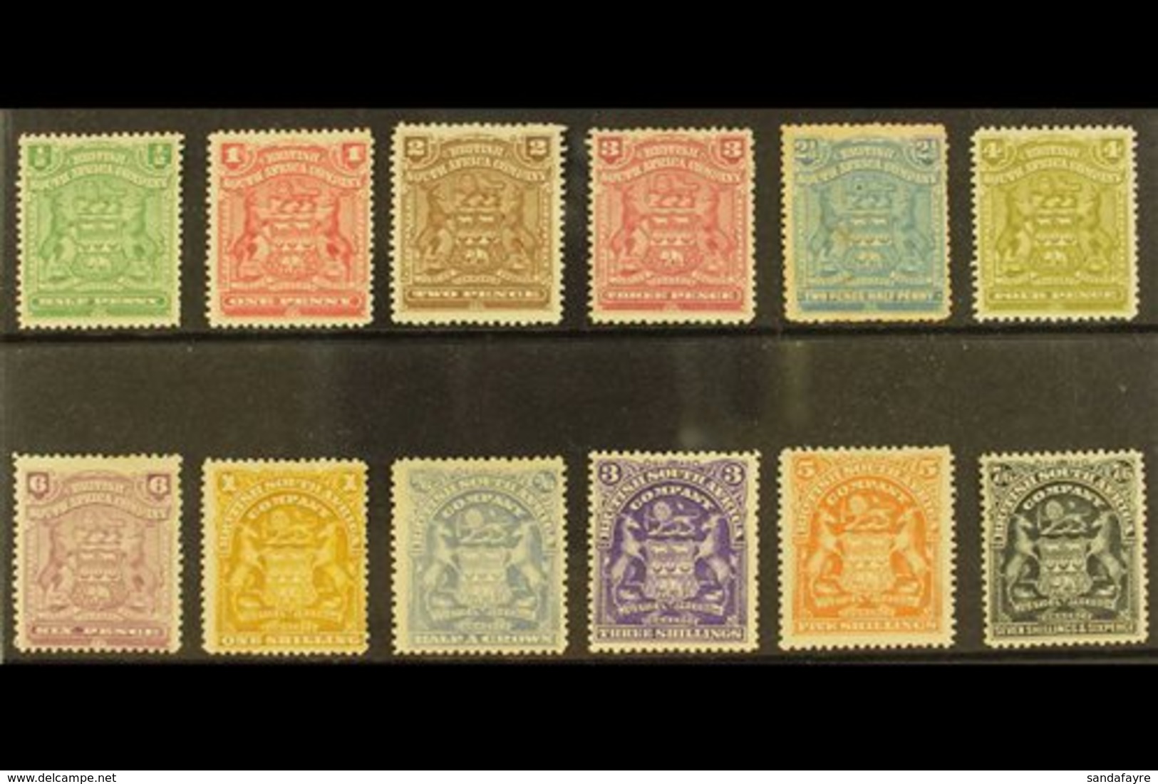 1898-09 Coat Of Arms Set Complete To 7s6d Black, SG 75/88, Very Fine Mint, The 2½d, 6d & 1s Without Gum, The Rest Are Lo - Otros & Sin Clasificación