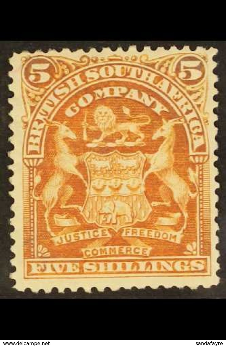 1898-1908 5s Brown-orange "Arms", SG 87, Fine Mint For More Images, Please Visit Http://www.sandafayre.com/itemdetails.a - Other & Unclassified