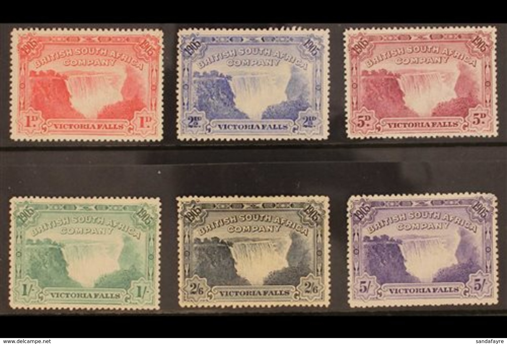 1905 Victoria Falls Complete Set, SG 94/99, Unused No Gum, 5s Small Imperfections, Fresh Colours, Cat £350. (6 Stamps) F - Otros & Sin Clasificación