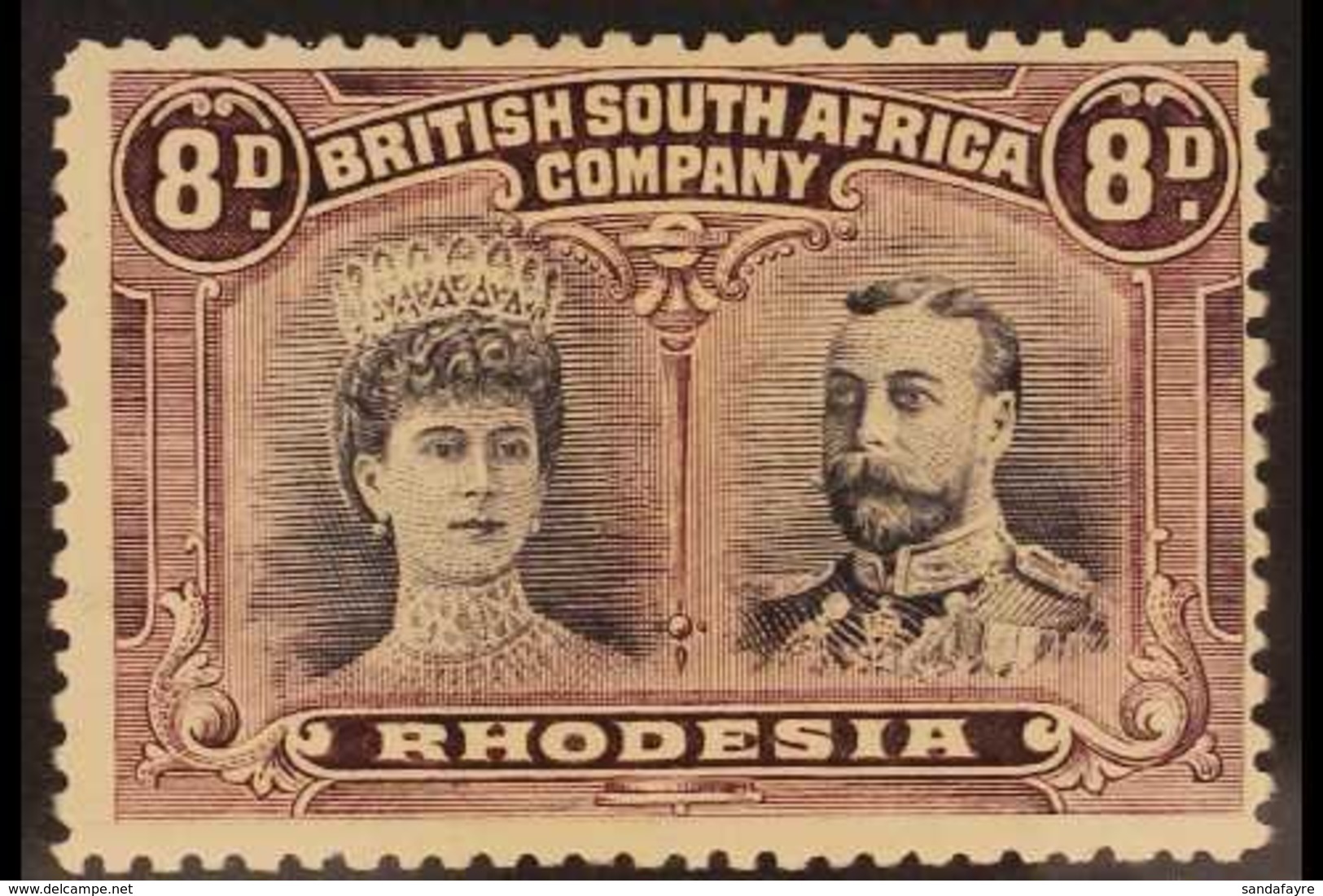 1910-13 8d Grey-purple And Dull Purple Double Head, Perf. 13½, SG 185a, Fine Mint. For More Images, Please Visit Http:// - Otros & Sin Clasificación