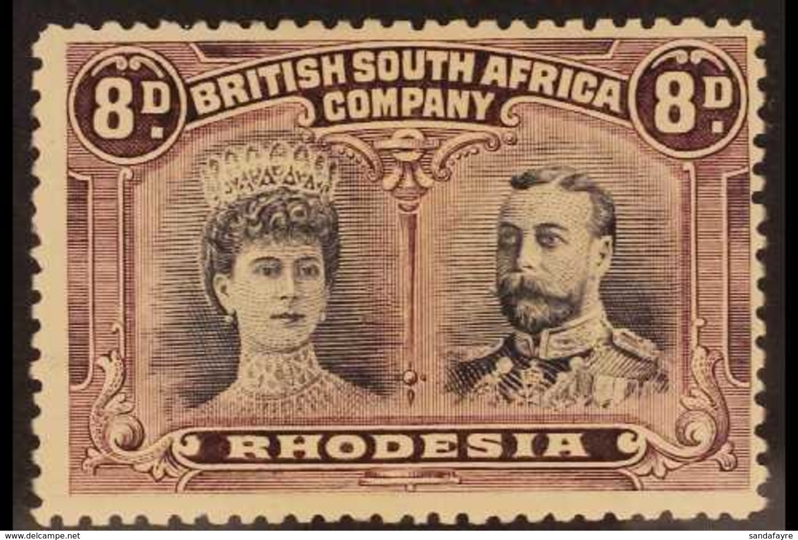 1910-13 8d Grey-purple And Dull Purple Double Head, Perf. 13½, SG 185a, Fine Mint. For More Images, Please Visit Http:// - Autres & Non Classés