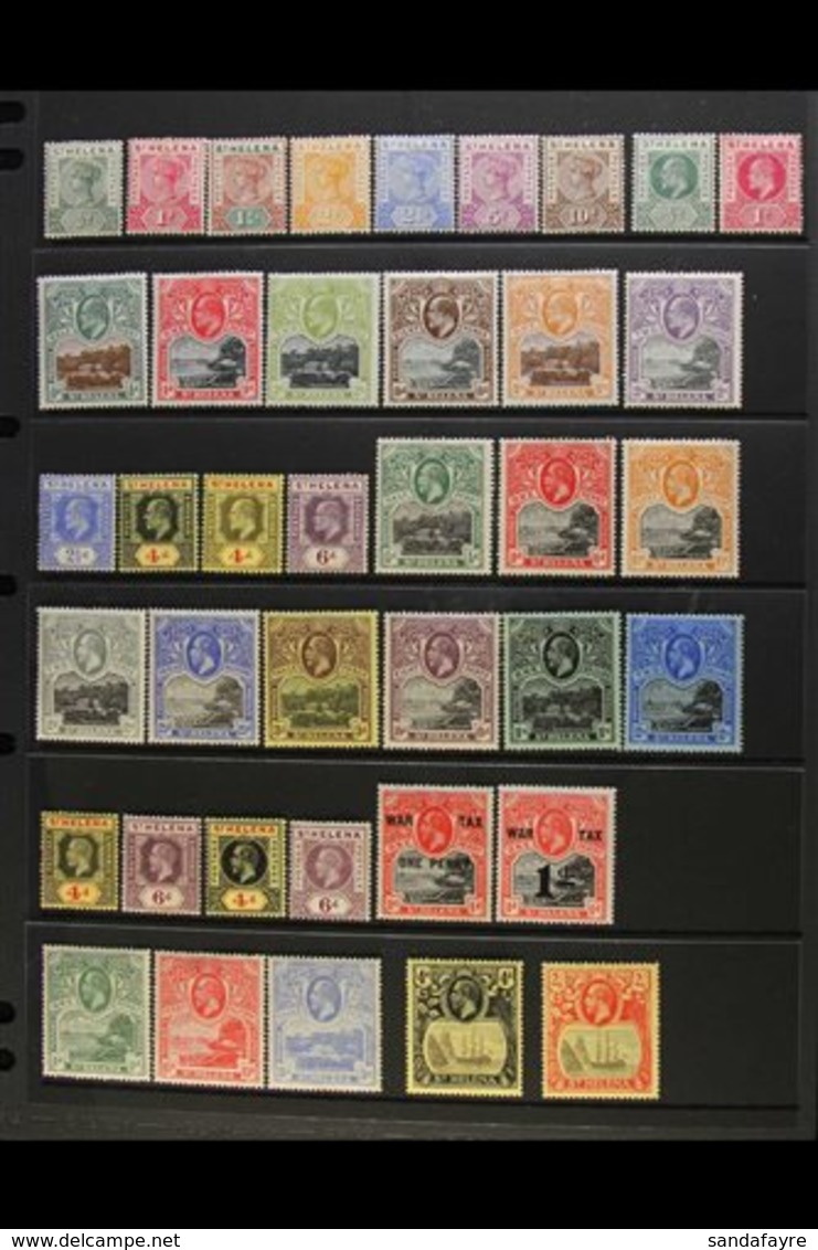 1890-1948 MINT COLLECTION Clean Lot, Incl. 1890-7 Set, 1903 KEVII Set, 1908-11 2½d, Both 4d & 6d Ordinary Paper, 1912-16 - Isla Sta Helena