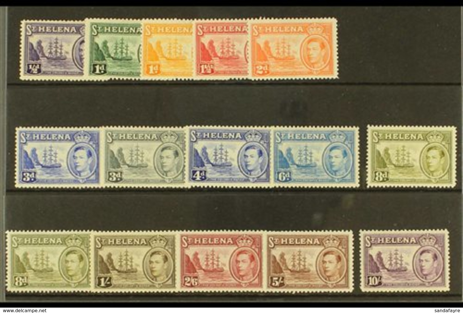 1938-44 Complete Definitive Set Plus Additional 8d Listed Shade, SG 131/40, Fine Mint (15 Stamps) For More Images, Pleas - Isola Di Sant'Elena