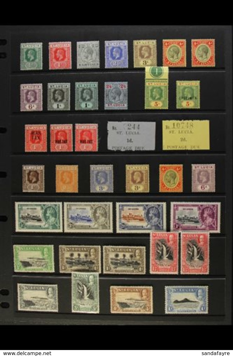 1912-1936 MINT KGV COLLECTION An Attractive Collection, ALL DIFFERENT And Presented On A Stock Page. Includes 1912-21 Di - Ste Lucie (...-1978)