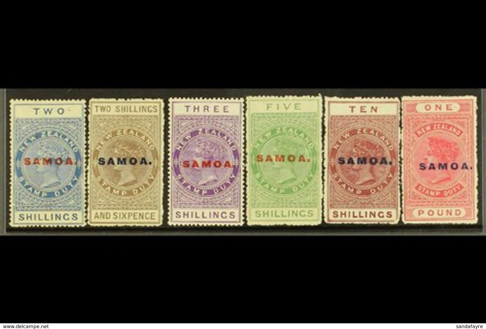 1917-24 Postal Fiscal P14½  X 14 Set, SG 127/32, Fine Mint (6 Stamps) For More Images, Please Visit Http://www.sandafayr - Samoa