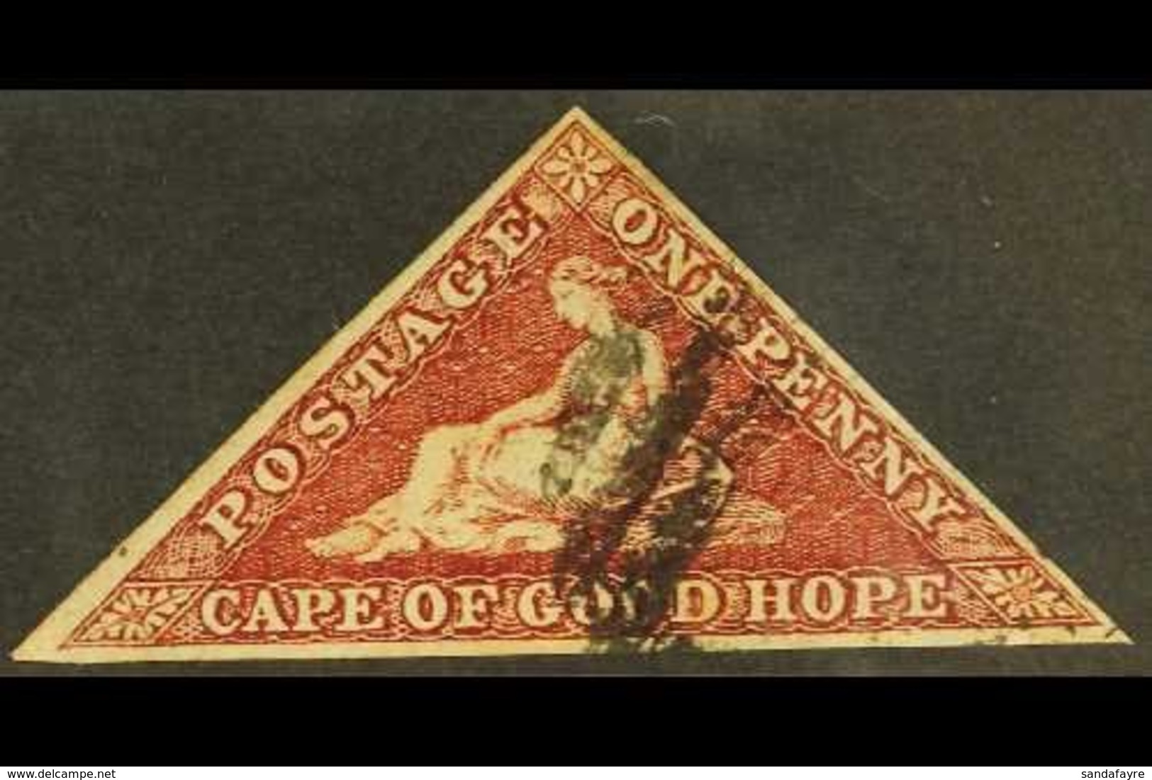 CAPE 1863-4 1d Brownish Red, De La Rue Printing, SG 18c, Fine Used, Three Margins. For More Images, Please Visit Http:// - Non Classés