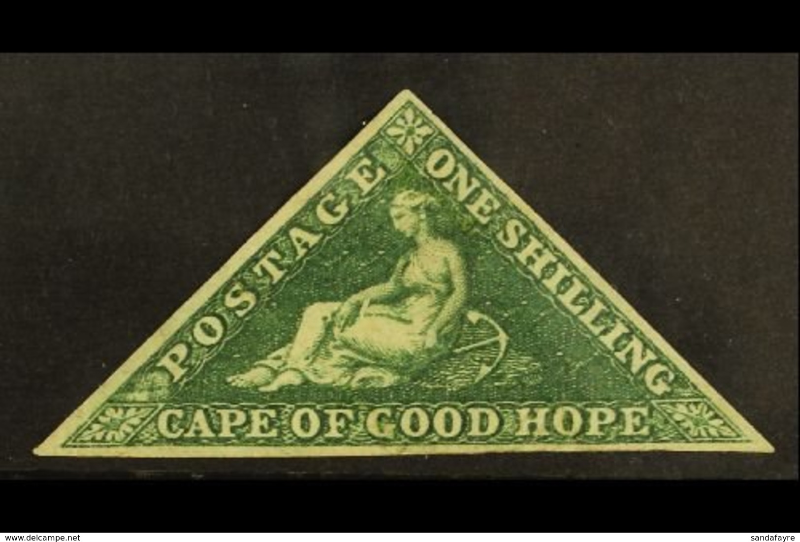 CAPE OF GOOD HOPE 1855-63 1s Deep Dark Green, SG 8b, MINT With 3 Good Neat Margins & Large Part OG. Lovely For More Imag - Non Classés