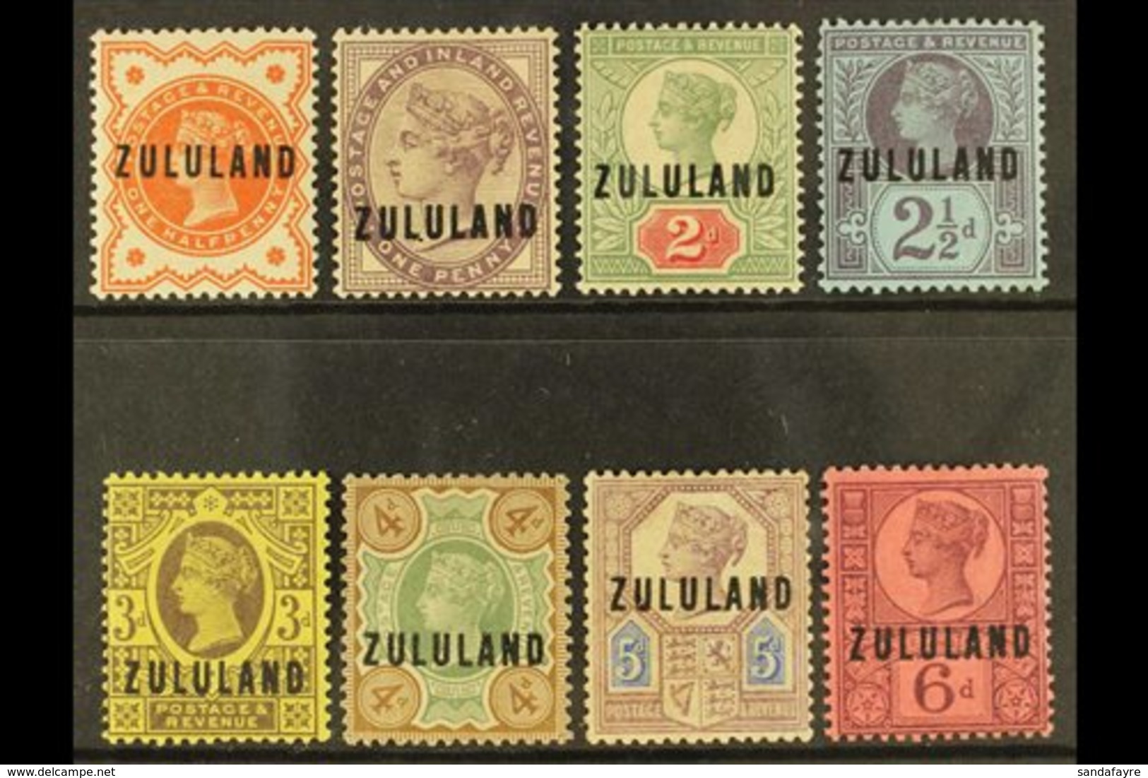 ZULULAND 1888 ½d To 6d Overprinted, Mint, SG 1/8, Some Vals Lightly Toned Otherwise Fine And Fresh. (8 Stamps) For More  - Sin Clasificación