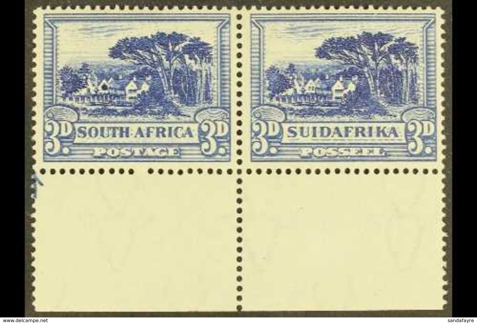 1930-44 3d Blue, Watermark Upright, WINDOW FLAW, SG 45d, Fine Mint. For More Images, Please Visit Http://www.sandafayre. - Sin Clasificación