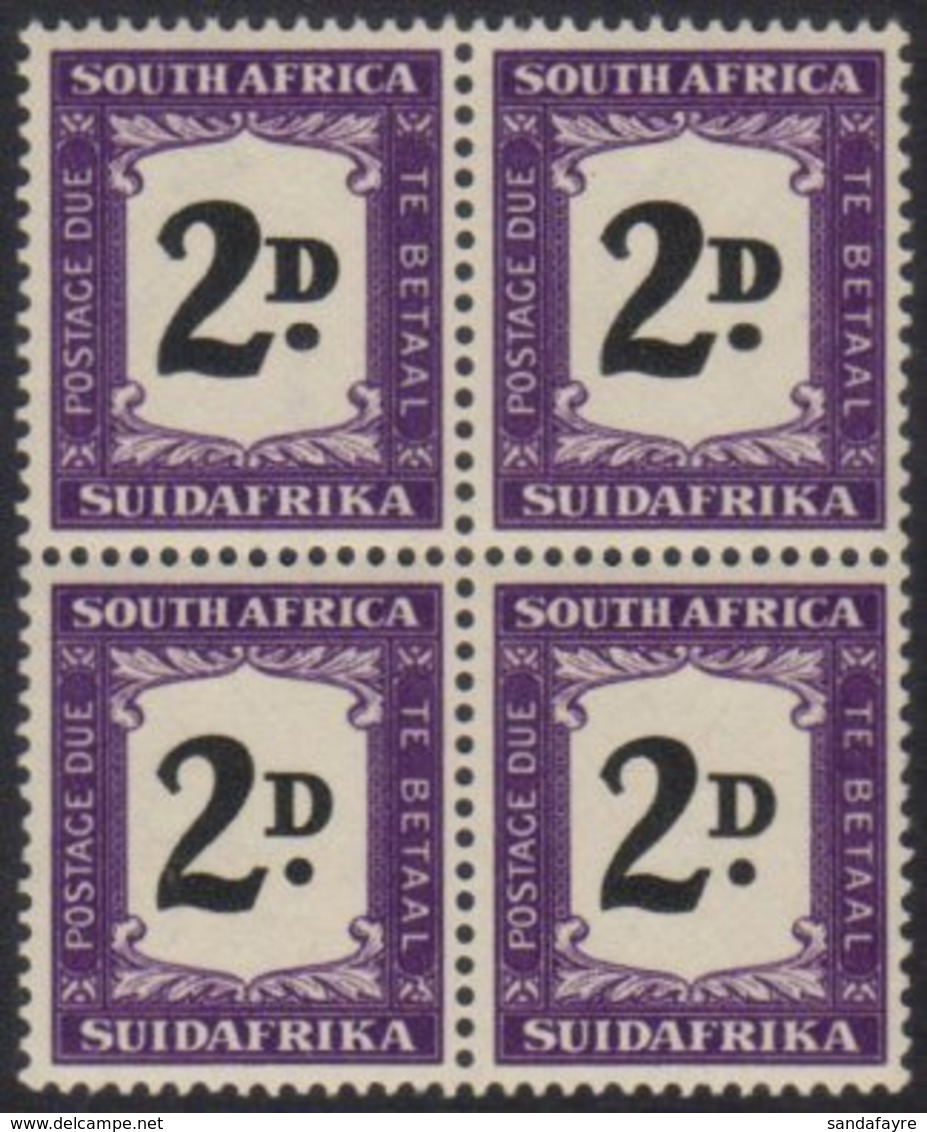 POSTAGE DUES 1948-49 2d Black & Violet, SG D36, Very Fine Never Hinged Mint BLOCK Of 4, The Two Top Stamps With THICK (D - Unclassified