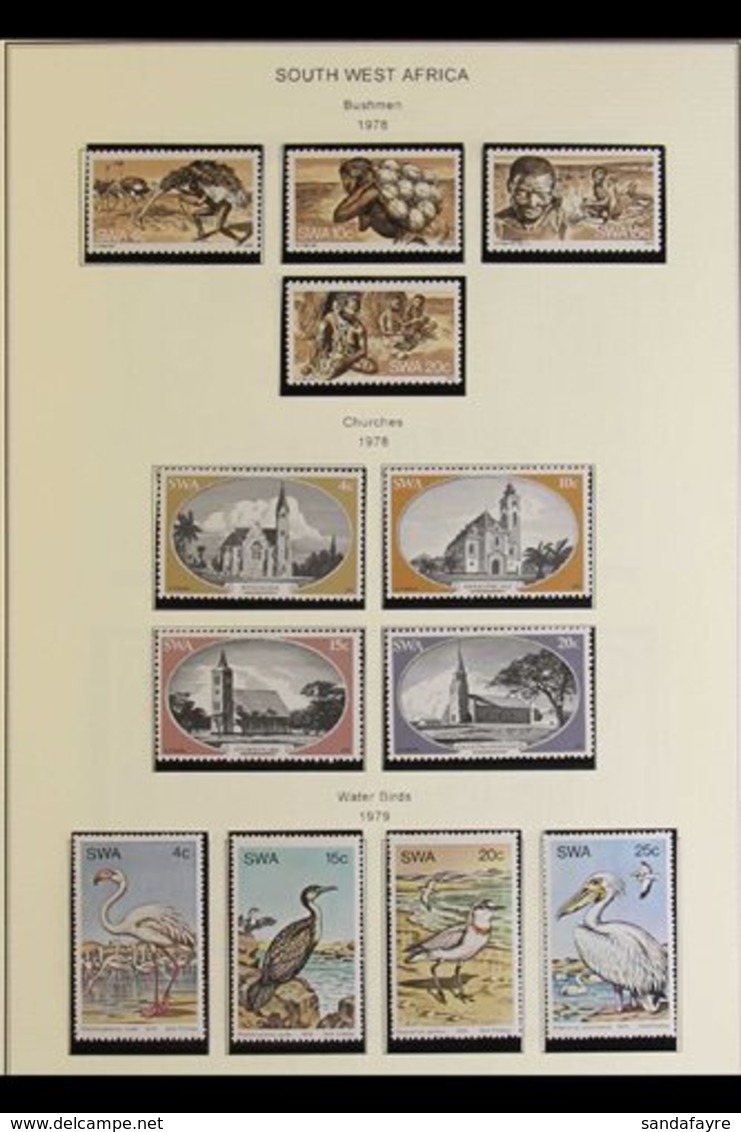 1976-90 NEVER HINGED MINT COLLECTION On Printed Album Pages, Largely Complete From 1976 Water & Electricity Set To 1990  - South West Africa (1923-1990)
