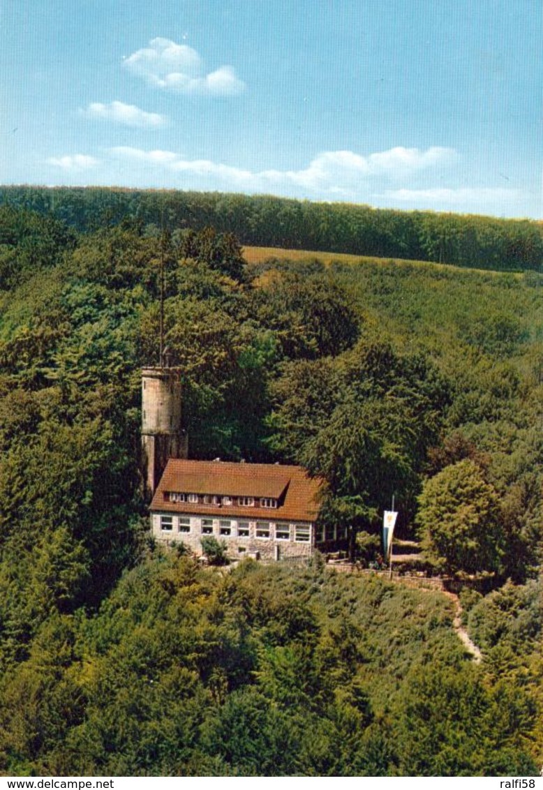 1 AK Germany Nordrhein-Westfalen * Blick Auf Das Iburgplateau Mit Der Sachsenklause Bei Bad Driburg - Luftbildaufnahme * - Bad Driburg