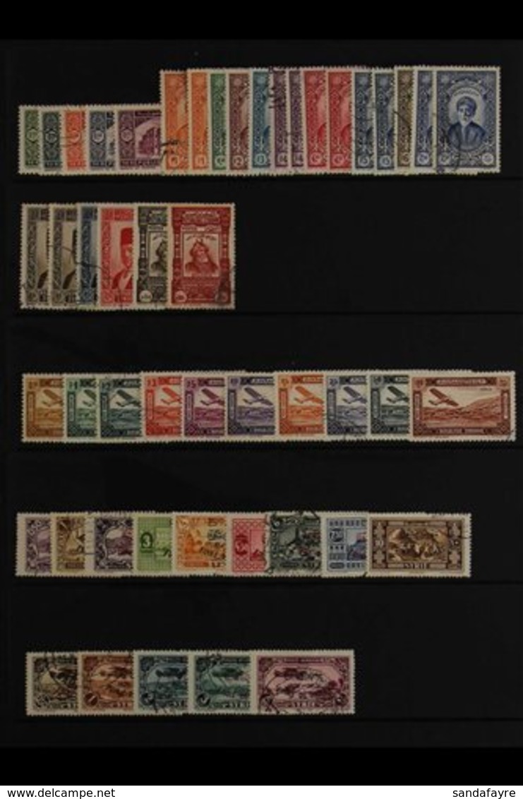 REPUBLIC UNDER FRENCH MANDATE 1934 - 1940 Complete Fine Used Collection With 1934 Establishment Of The Republic (Saladin - Syria
