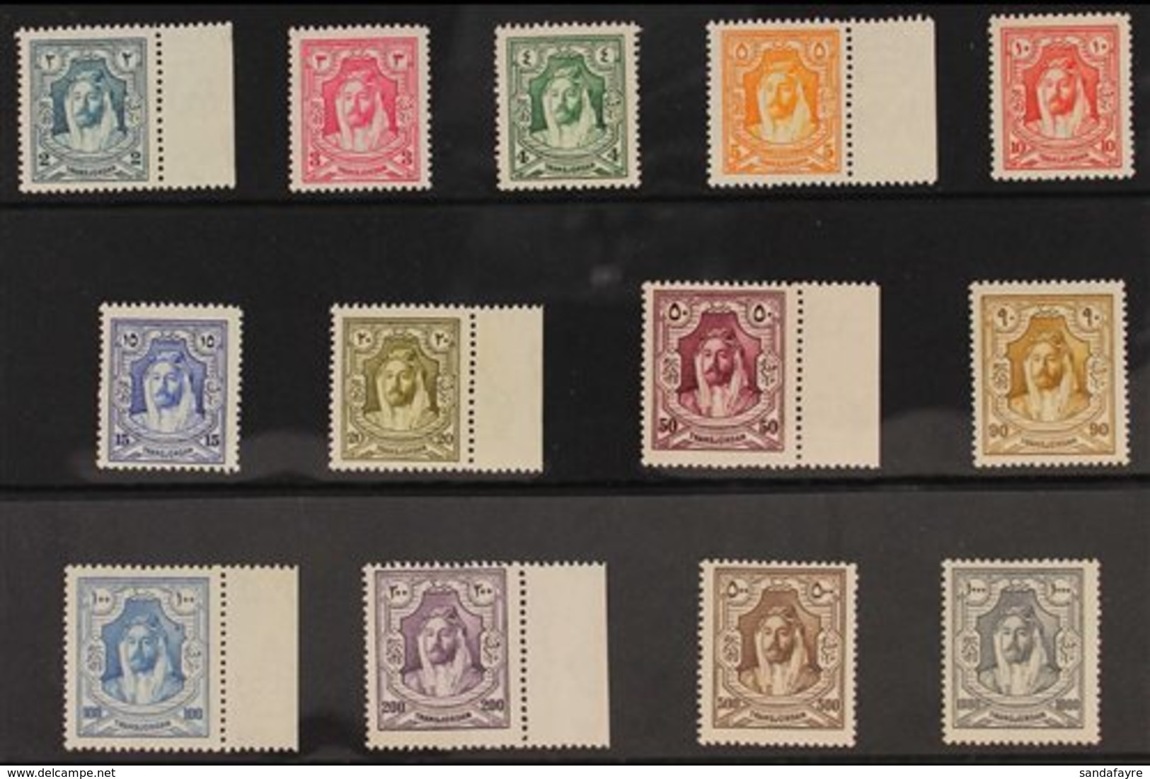 1927-29 New Currency Complete Set, SG 159/71, Very Fine Never Hinged Mint. (13 Stamps) For More Images, Please Visit Htt - Jordanie