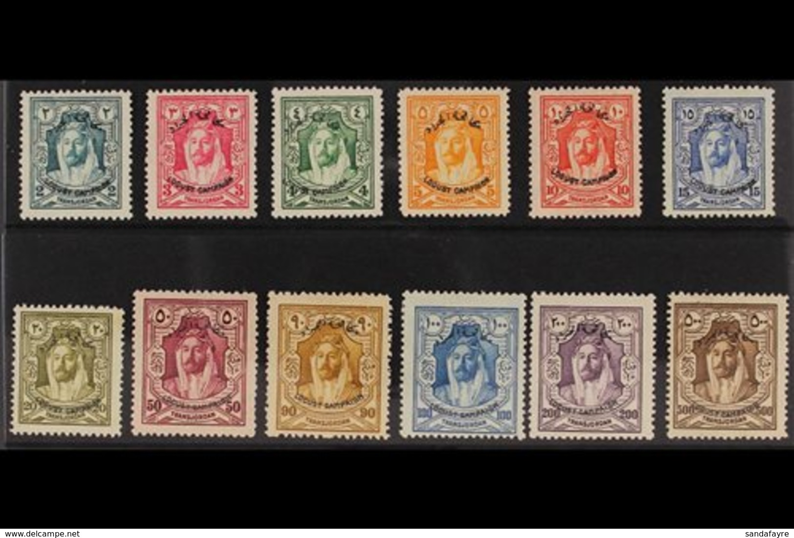 1930 Locust Campaign Complete Set, SG 183/94, Very Fine Mint. (12 Stamps) For More Images, Please Visit Http://www.sanda - Giordania