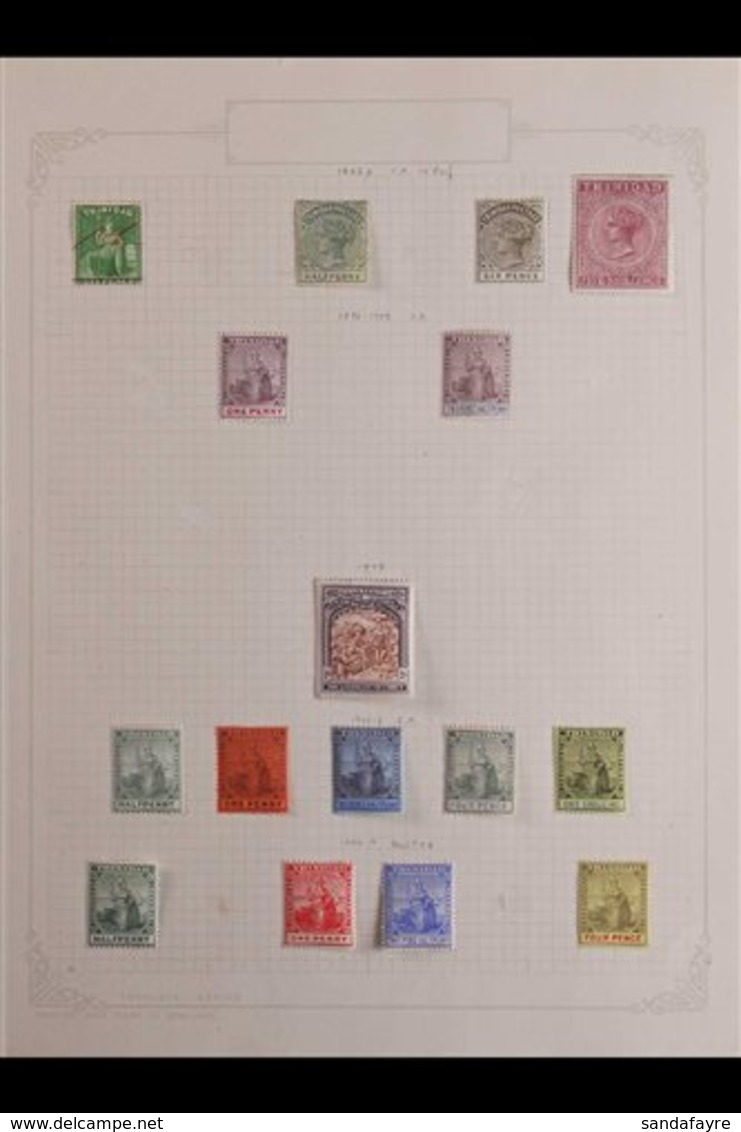 1882-1938 FINE MINT COLLECTION On Leaves, Mostly All Different With Some Shades, Includes Trinidad 1882 1d On 6d, 1883-9 - Trinité & Tobago (...-1961)