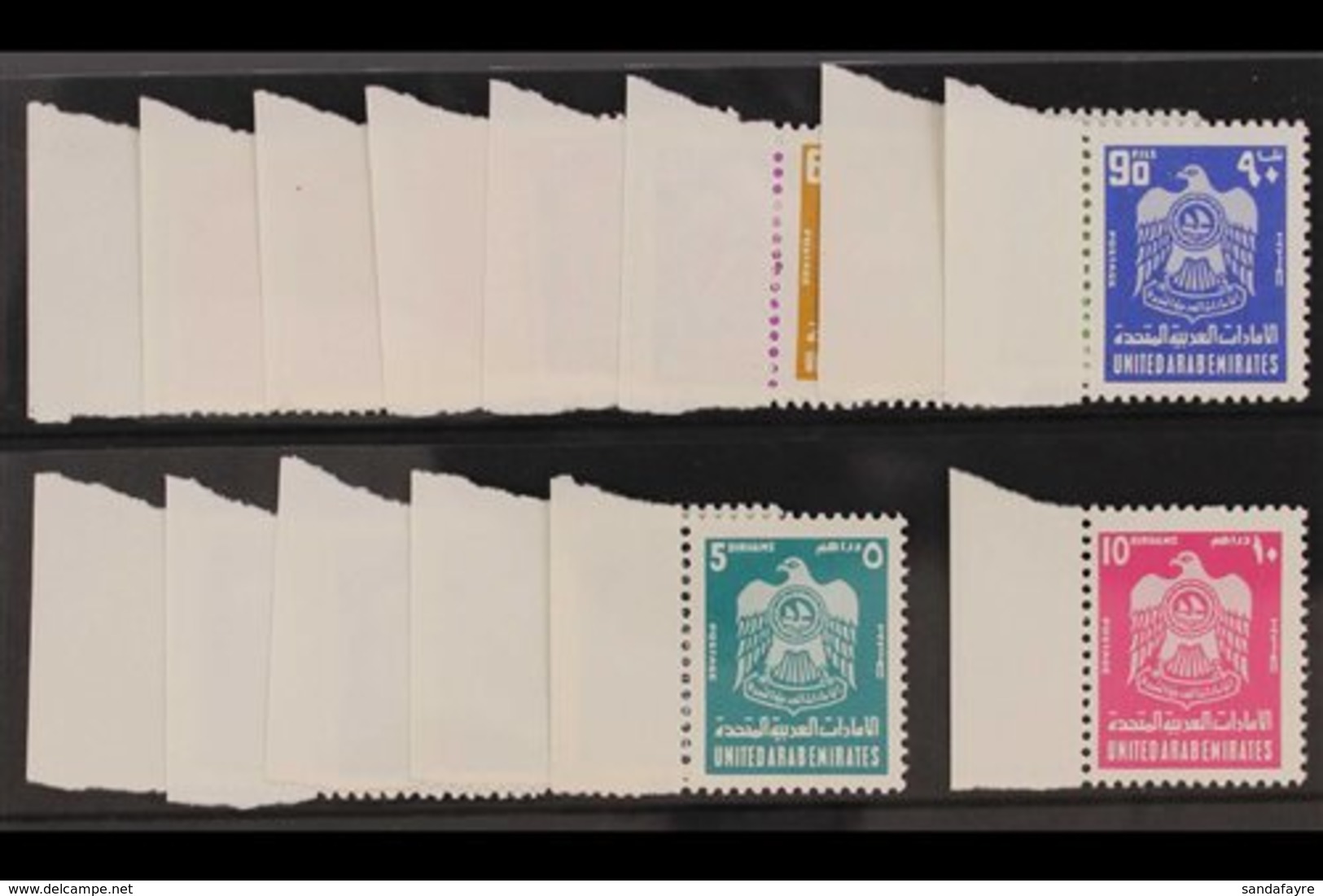 1976 Definitive Complete Set, SG 57/70, Each With Matching Left Sheet Margin, Fine Never Hinged Mint. (14 Stamps) For Mo - Other & Unclassified