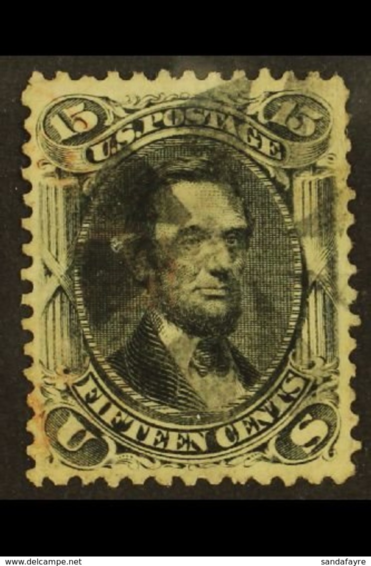 1866 15c Grey-black Lincoln (SG 73, Sc 77), Lightly Used With Extremely Fine Centering. For More Images, Please Visit Ht - Other & Unclassified
