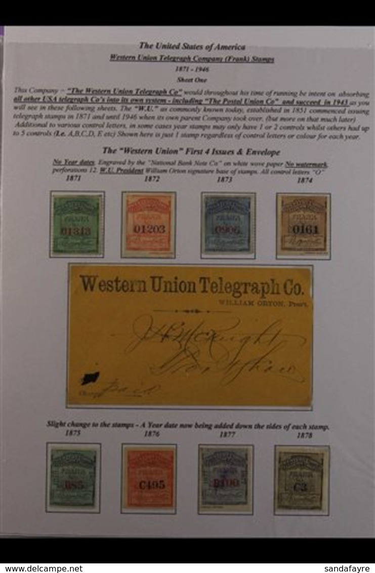 TELEGRAPH STAMPS & HISTORY A BEAUTIFUL COLLECTION Informatively Written-up And Nicely Presented on Around 80 Pages in On - Autres & Non Classés