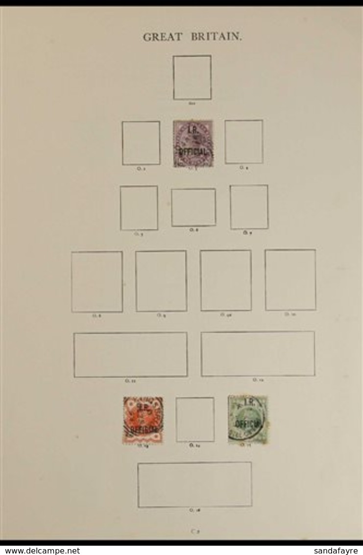OFFICIAL STAMPS. The Four "Windsor" Album Pages With A Chiefly Used Collection Of Official Stamps (23 Stamps) For More I - Otros & Sin Clasificación