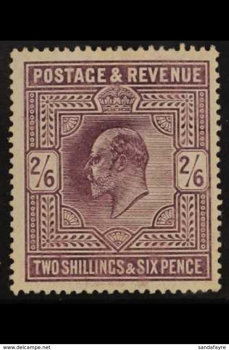 1910 2s6d Pale Dull Purple (chalk Paper), SG 261, Mint Very Lightly Hinged. For More Images, Please Visit Http://www.san - Sin Clasificación