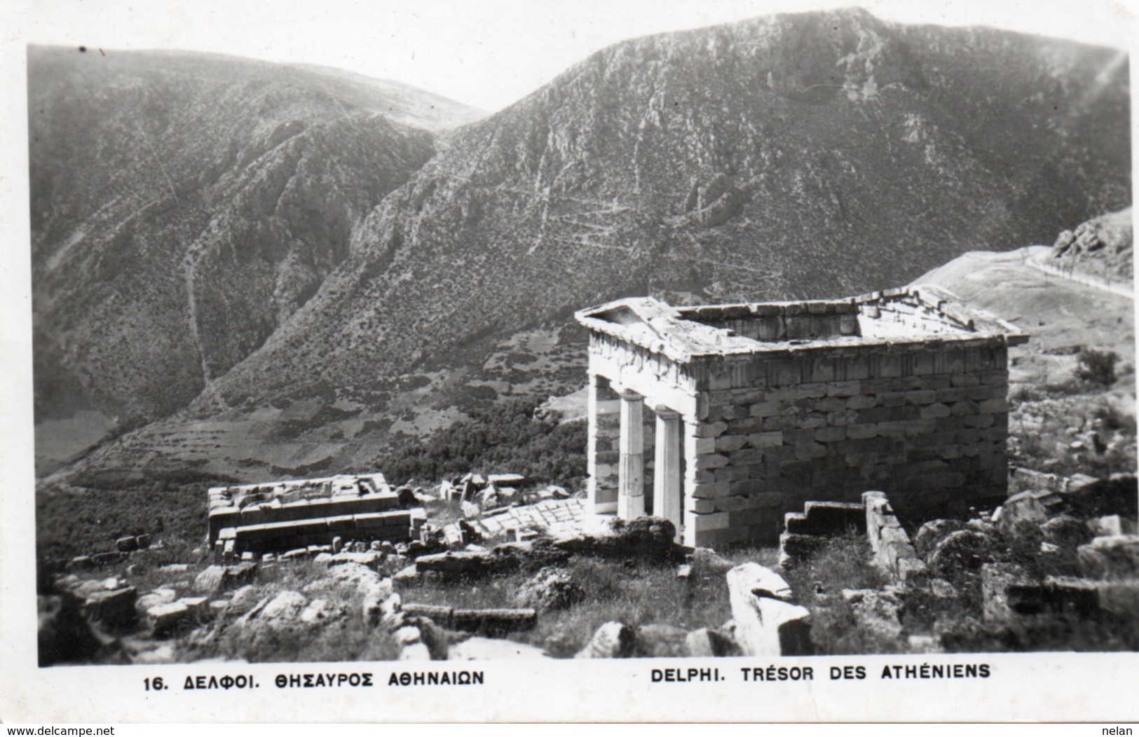 DELPHI-TRESOR DES ATHENIENS-1956-NON VIAGGIATA-REAL PHOTO - Grecia