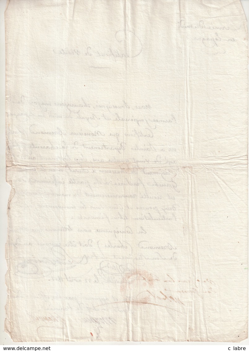 DOCUMENT : FRANCE .DE L'ARMEE IMPERIALE DU MIDI EN ESPAGNE . CERTIFICAT DE VISITE DE Mr BREMOND D'ARS . 1812 . - Documents