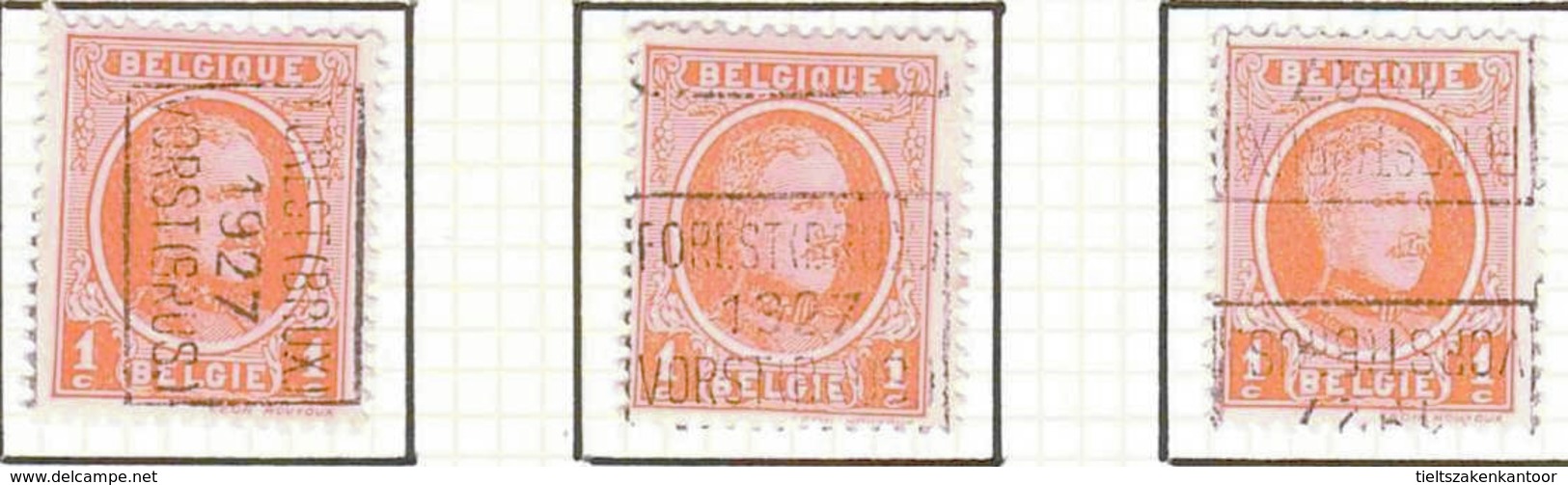 OCB N° 190 / OCVB N° 3870    FOREST (BRUX.) 1927 VORST (BRUS.)   B C D - Roulettes 1920-29