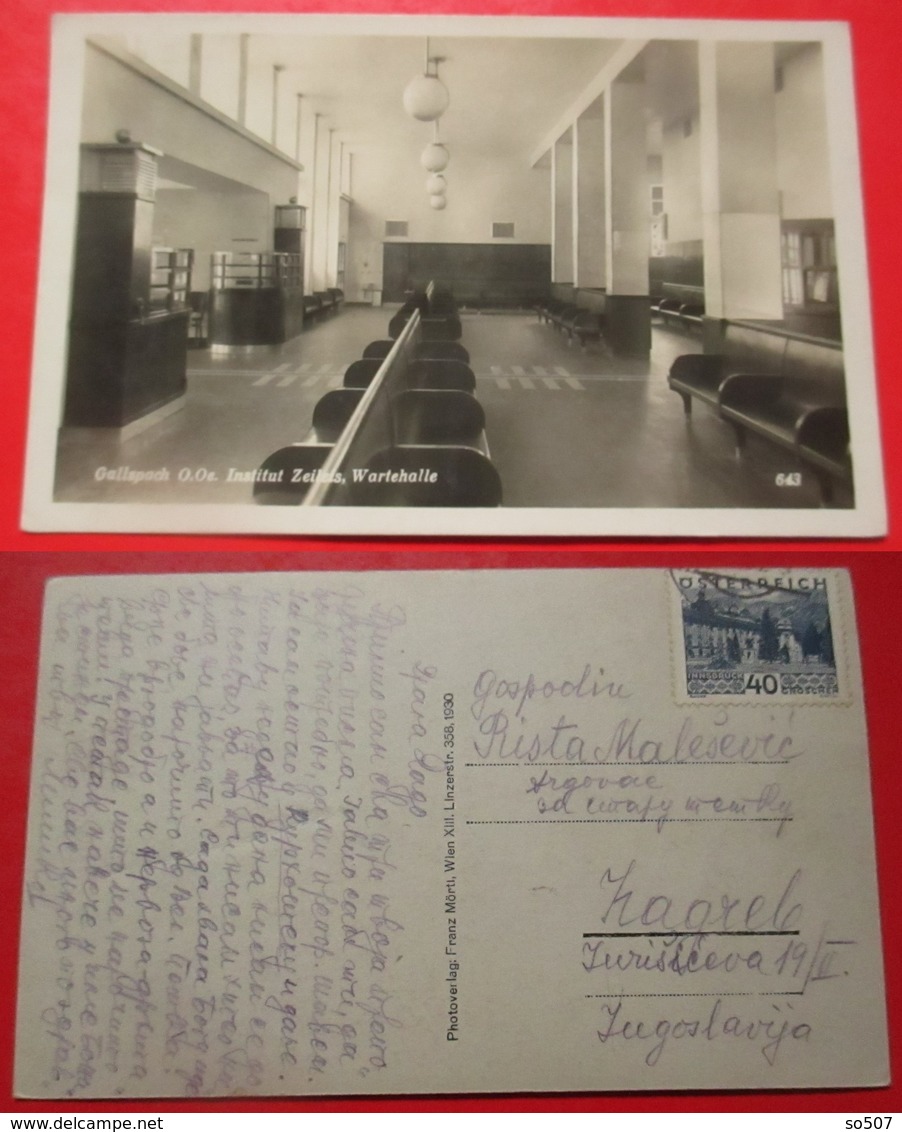 J1-Austria Vintage Postcard -Gallspach Institut Zeileis,Wartehalle - Gallspach