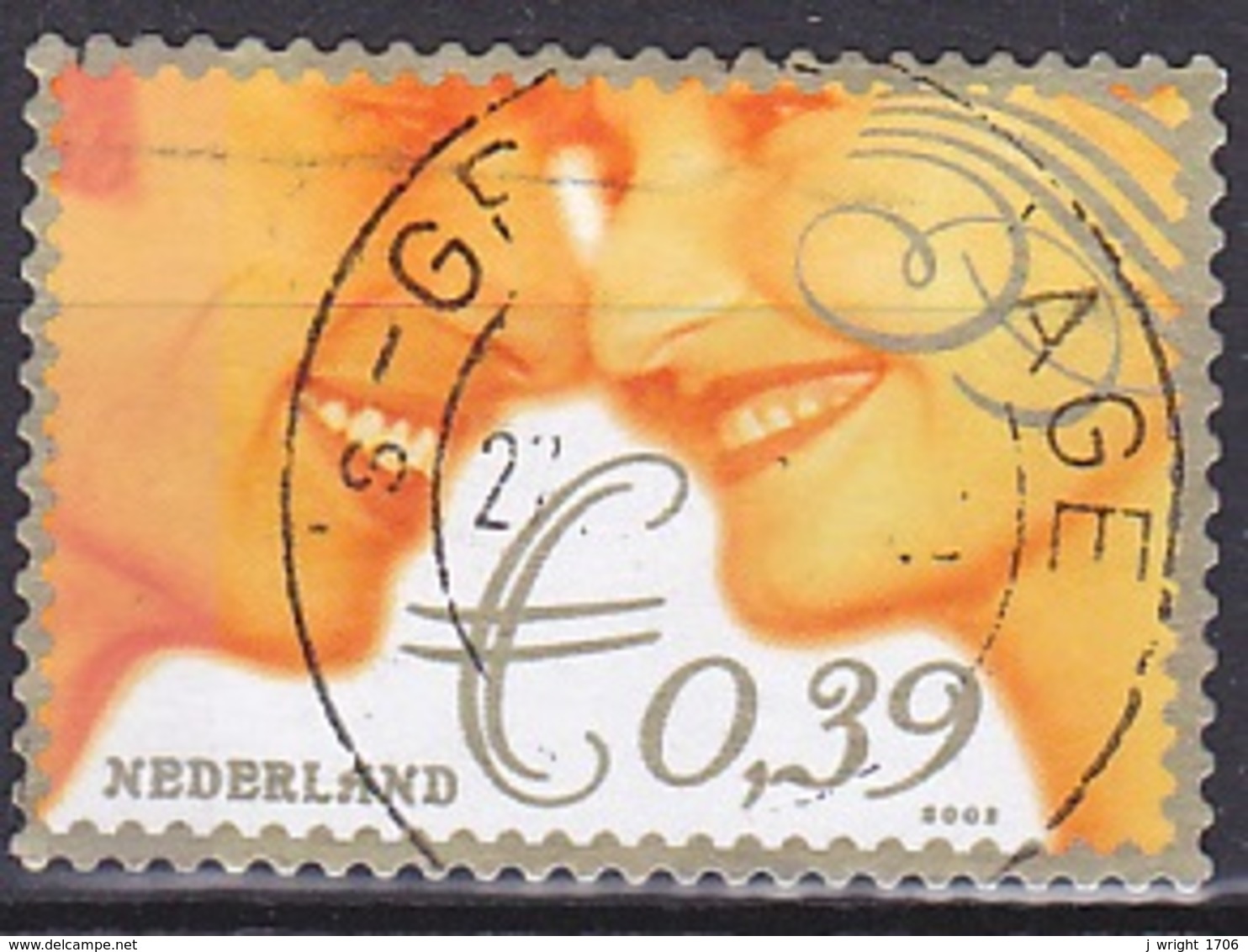 Netherlands/2002 - Wedding Stamp/Huwelijkszegel - €0.39 - USED - Used Stamps