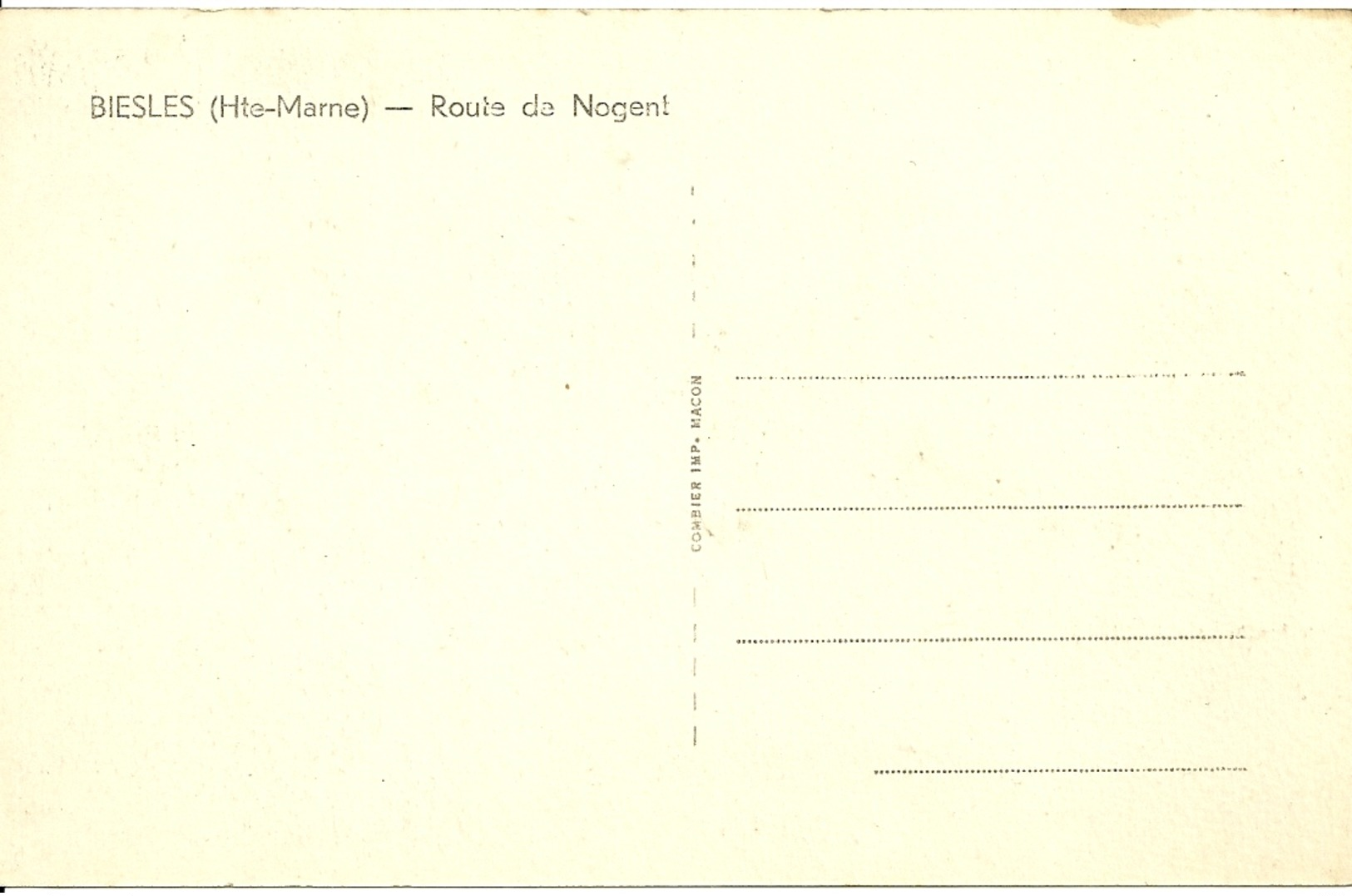 BIESLES  (Haute-Marne)  - Route De Nogent  -- Café Du Centre, Pompe à Essence - Sonstige & Ohne Zuordnung