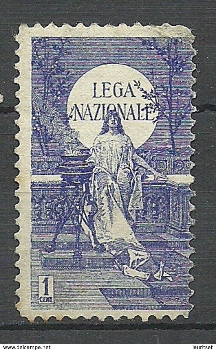 Italia Italy 1910 LEGA NAZIONALE Vignette Advertising Poster Stamp (*) - Erinnofilia