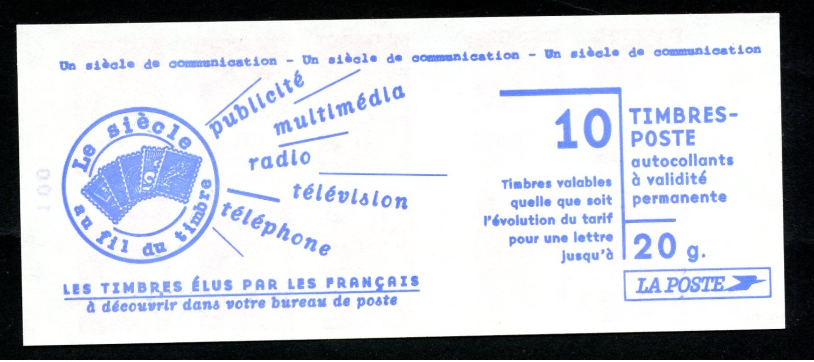 Carnet LUQUET - La Poste - Type 2 - Carré Noir + RE - RRR - Lot 09 - Autres & Non Classés