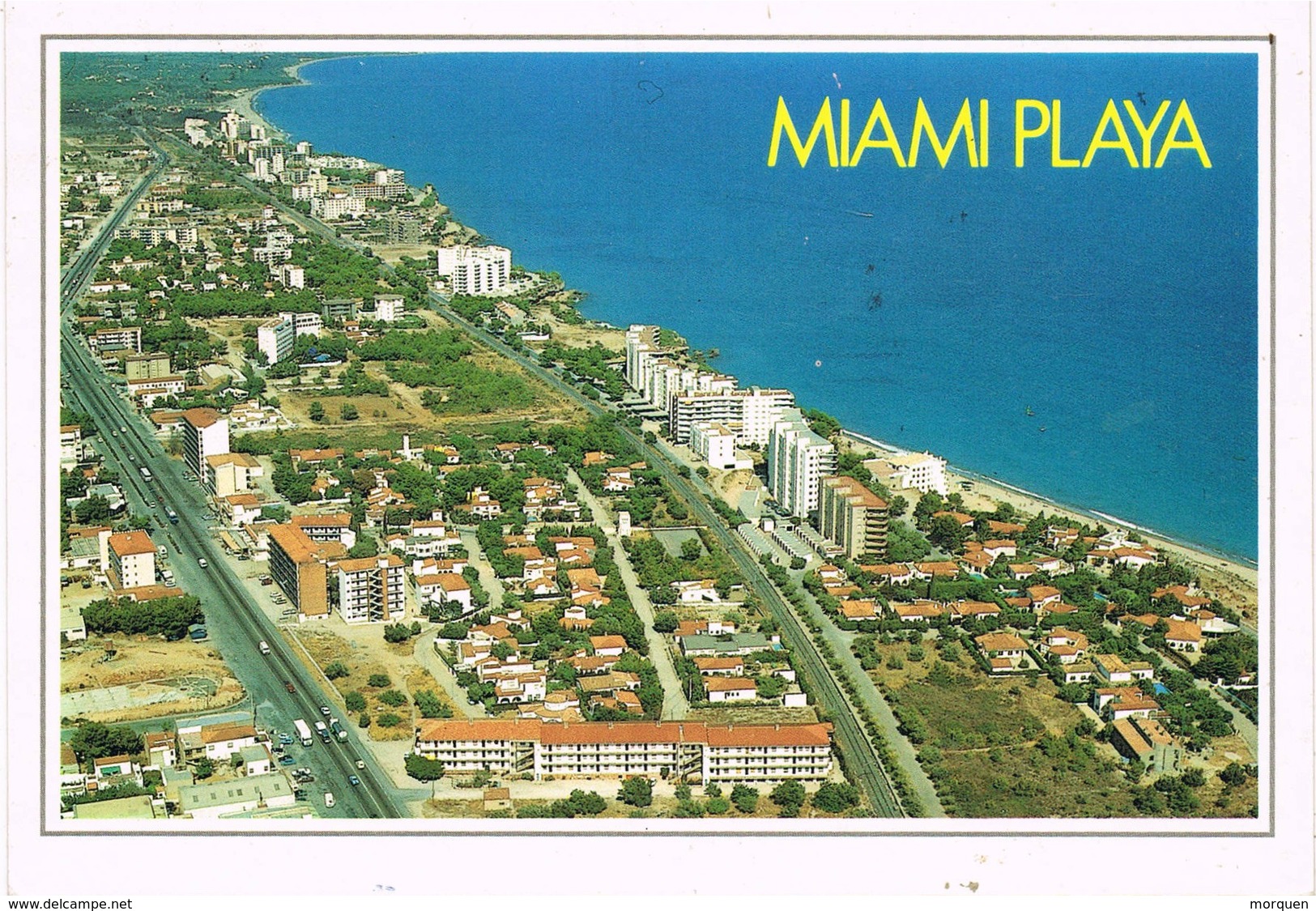 33439. Postal MIAMI PLAYA (Montroig) Tarragona 1989.  Fechador Miami Playa - Cartas & Documentos