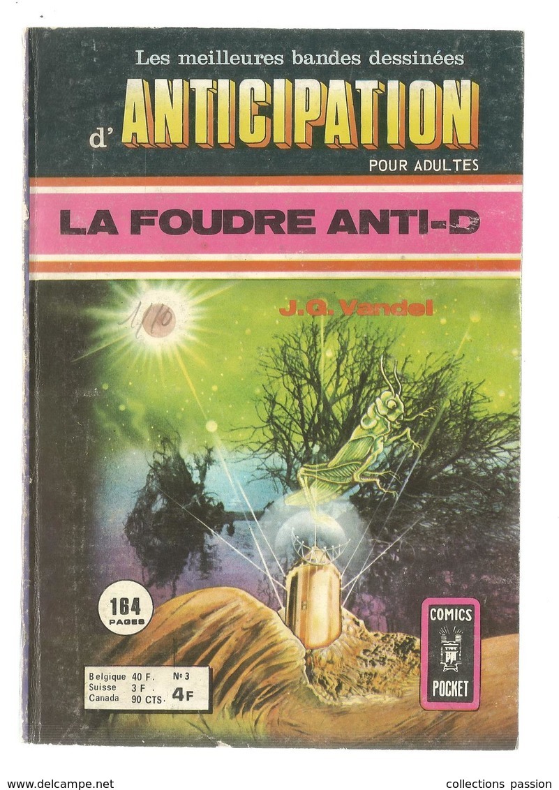 Les Meilleures Bandes Déssinées D'ANTICIPATION Pour Adultes, Comics Pocket,n° 3,  Frais Fr 3.95 E - Autres & Non Classés