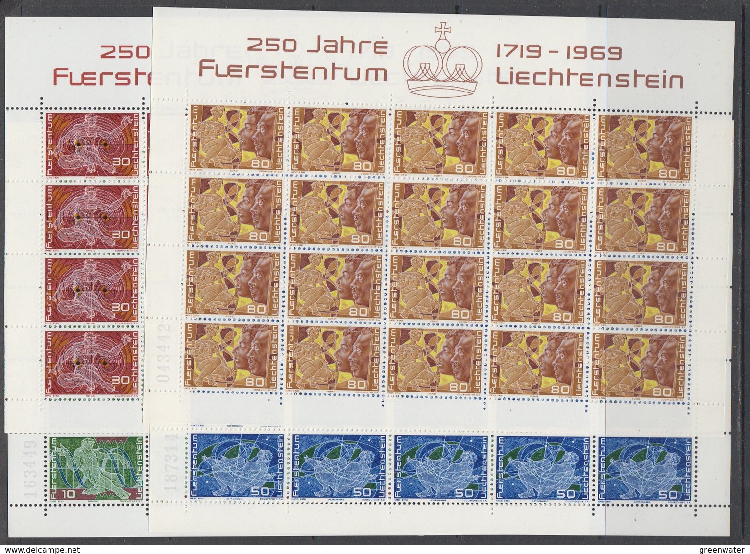 Liechtenstein 1969 250J. Fürstentum 4v Sheetlets ** Mnh (F7901) - Ongebruikt